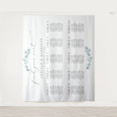 儚いユーカリのウェディング席次表/テーブルプラン タペストリー (正面)