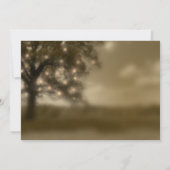 儚い木と光　延期　結婚式のカード 招待状 (裏面)