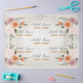 儚い水彩の花　ブライダルシャワーのためのスクリプト 薄葉紙 (クラフト)