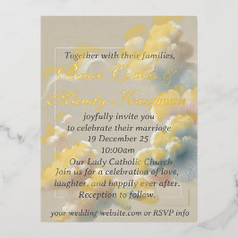 儚い至福 箔招待状ポストカード