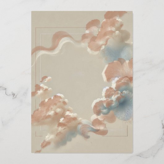 儚い至福 箔招待状 (正面)