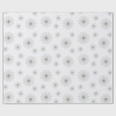 儚い花のパターン包装紙 ラッピングペーパー (フラット)