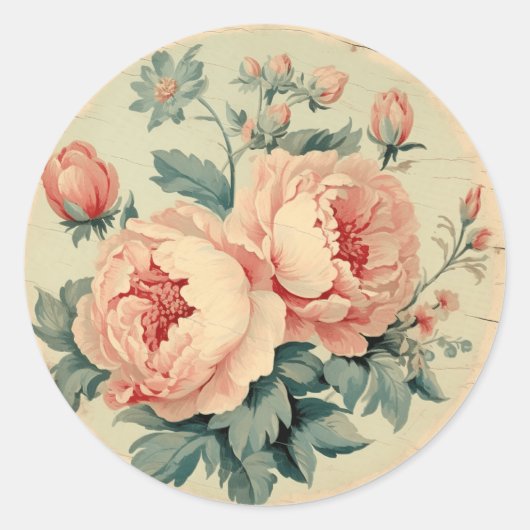 儚い記憶、ピーチシャビーチック ラウンドシール (正面)