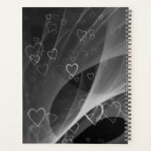 儚い銀のハートと愛の灰色 - あなただけの特別なデザイン プランナー手帳 (裏面)