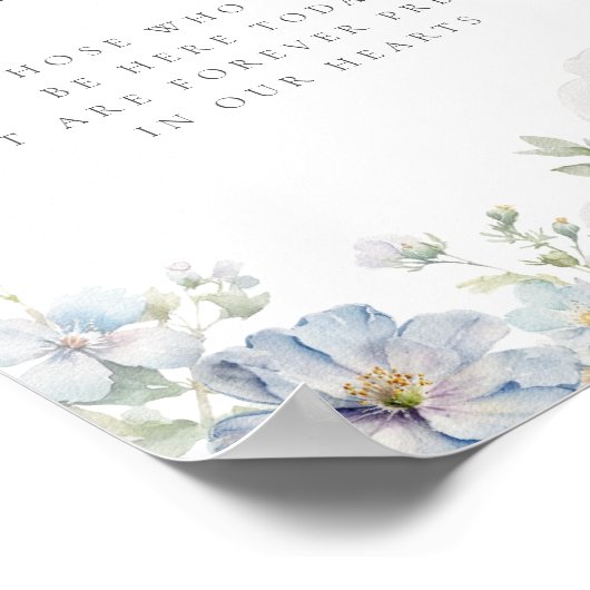 儚い青い庭の花模様 追憶 ポスター (角)