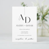 「儚き調和」のウェディング・インビテーション セーブザデート (スタンド正面)