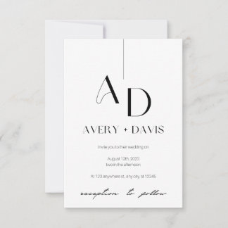 「儚き調和」のウェディング・インビテーション セーブザデート