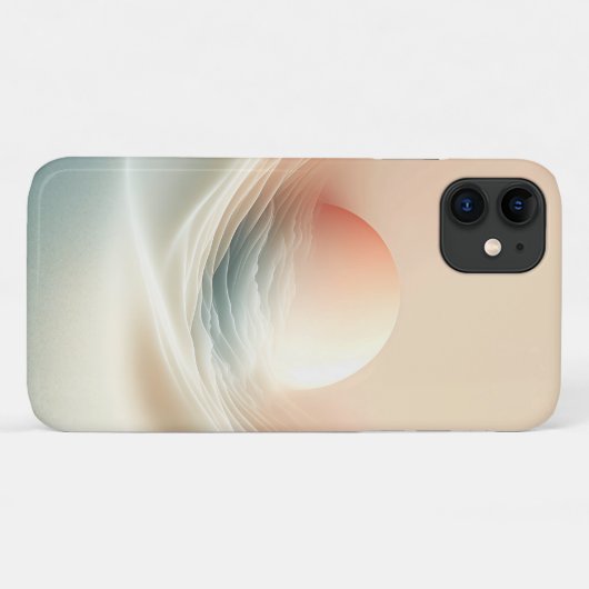 儚くソフトな日の出の波の美観 - ミニマリスト Case-Mate iPhoneケース (裏面(横))