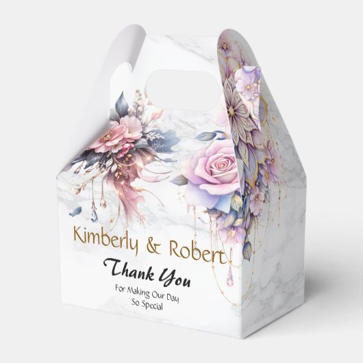 儚く優雅なソフトパステルカラーの花曼荼羅 フェイバーボックス (正面サイド)