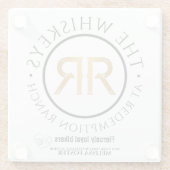 償還ランチウィスキーロゴグラスコースター ガラスコースター (裏面)