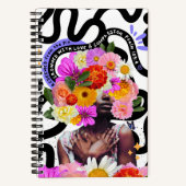 償還済みと王冠デジタルコラージュのクリスチャン・アート ノートブック (正面)