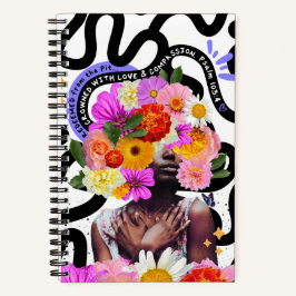 償還済みと王冠デジタルコラージュのクリスチャン・アート ノートブック