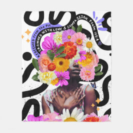 償還済みと王冠デジタルコラージュのクリスチャン・アート フリースブランケット