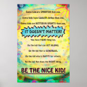 優かわいらししい学校いい子ども学生 ポスター (正面)