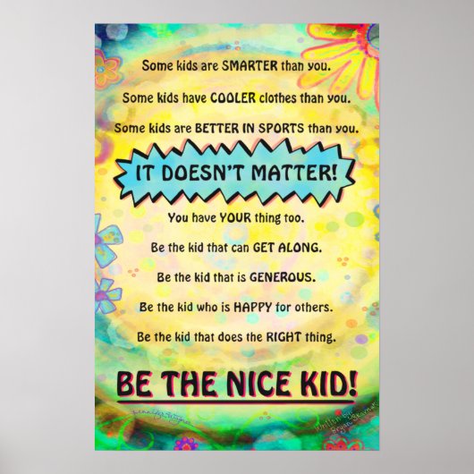 優かわいらししい学校いい子ども学生 ポスター (正面)