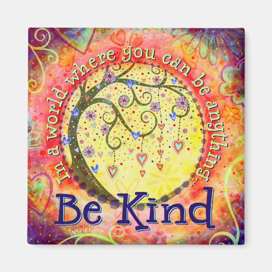 優しいお洒落カラフル人気があるおもしろい マグネット (正面)