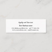 優しいかわいいピンクのハート書 ロイヤリティカード (裏面)