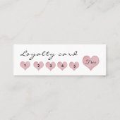 優しいかわいいピンクハート書道《写真》ぼけ味グリッター ロイヤリティカード (正面)