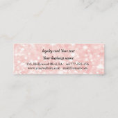 優しいかわいいピンクハート書道《写真》ぼけ味グリッター ロイヤリティカード (裏面)