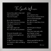 優しいささやき勇気付けられる詩のポスターのウォールアート ポスター (正面)