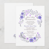 優しいささやき ラベンダー ご招待 招待状 (正面/裏面)