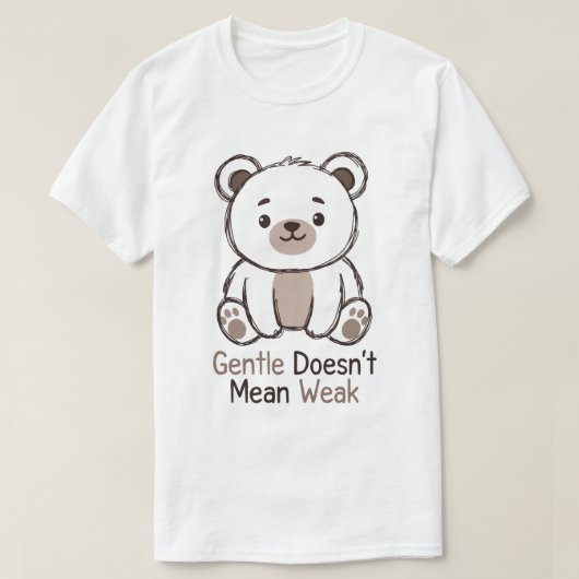 優しいは弱いではない Tシャツ (デザイン正面)