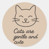 優しいひげ ラウンドシール (正面)