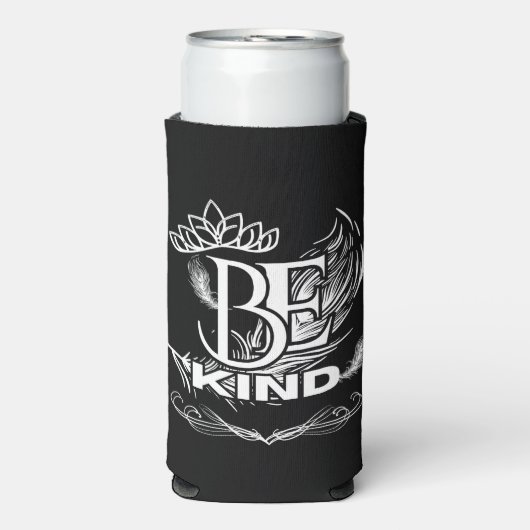 優しいやる気を起こさせるタイポグラフィ | フェザーとフローラ スリム缶クーラー (Seltzer正面)