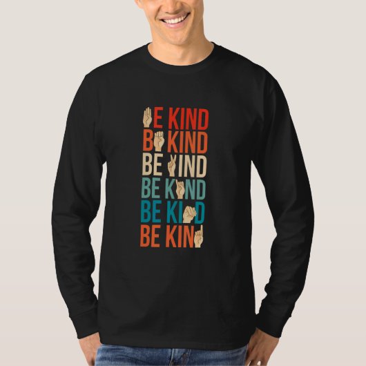 優しいろう者 手話 Tシャツ (正面)