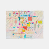 優しいアクセント、ワシリーKandinsky フリースブランケット (正面(横))