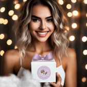 優しいアライグマ動物の女の子の赤ちゃんシャワーありがとう ラウンドシール