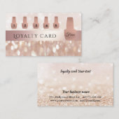 優しいエレガントバラ金ゴールド爪、 ネイル光沢 ロイヤリティカード (正面/裏面)