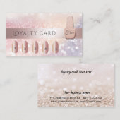 優しいエレガントバラ金ゴールド爪、 ネイル光沢 ロイヤリティカード (正面/裏面)