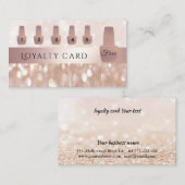 優しいエレガントバラ金ゴールド爪、 ネイル光沢 ロイヤリティカード (正面/裏面)