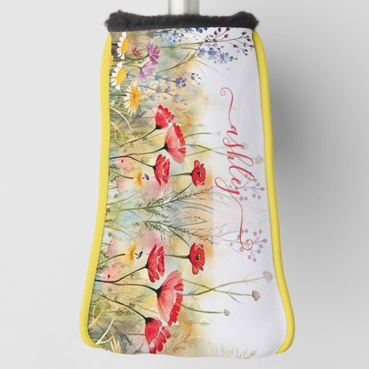 優しいエレガント野草名前をカスタムする ゴルフヘッドカバー (回転90)