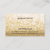 優しいエレガント金ゴールド爪、 ネイルの光沢 ロイヤリティカード (裏面)