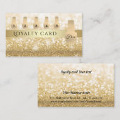 優しいエレガント金ゴールド爪、 ネイルの光沢 ロイヤリティカード (正面/裏面)