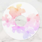 *~* 優しいオンブレ ピンクの花の水彩 ワイングラスタグ (裏面)