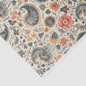 優しいオ動揺してレンジと青のペイズリーパターン 薄葉紙 (詳細)
