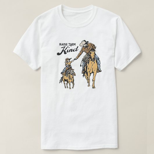 優しいカウボーイを育てる Tシャツ (デザイン正面)