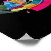 優しいカラフル抽象芸術の優しさがキュート ポスター (角)