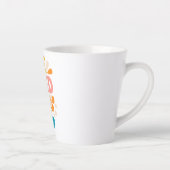優しいカラフル花感動的- 3 カフェラテマグ (右)
