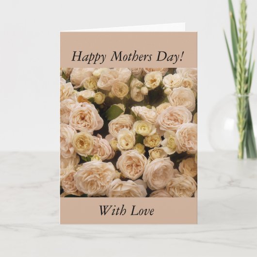 優しいクリームバラ カード (正面)