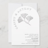 優しいシンプルエンボス吟子は全部で一つ 招待状 (正面)