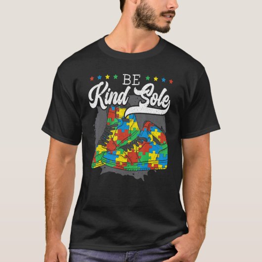 優しいソウルであれ ASD 自閉症 サポート 自閉症啓発 Tシャツ (正面)