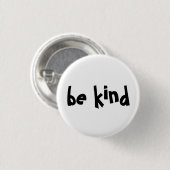 優しいタイポグラフィホワイトブラック 缶バッジ (正面&裏面)