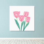 優しいチューリップ キャンバスプリント (インサイチュ (ウッドフロア))