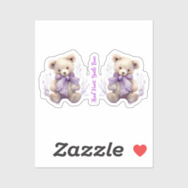 優しいハート優しいクマのステッカー – かわいいクマのデザイン シール