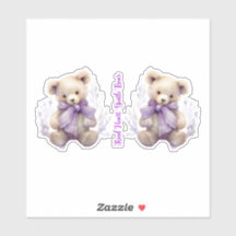 優しいハート優しいクマのステッカー – かわいいクマのデザイン