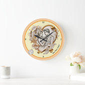 「優しいハート愛」 ラージ壁時計 (ホーム)